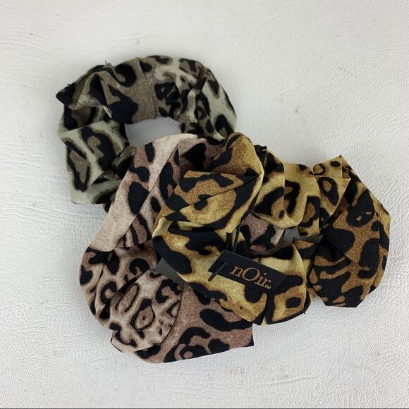 Noir Set of 3 animal Print Scrunchies NWT - Picture 1 of 6